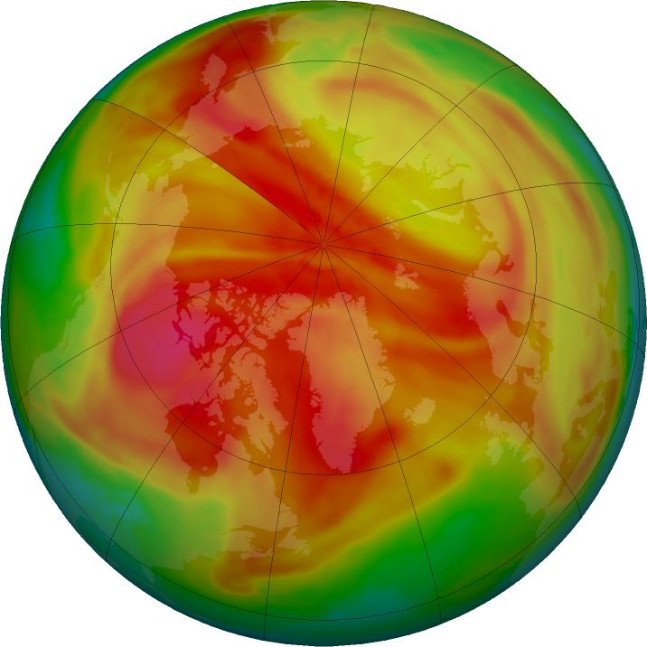 Arctic ozone map for 26 March 2018